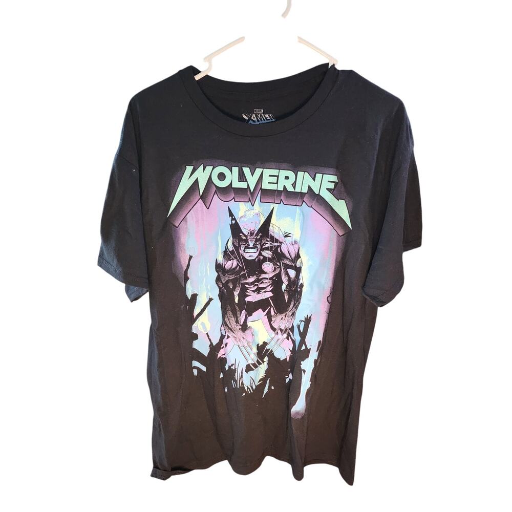 Black Wolverine X Men Comic Character Graphic Tee Shirt